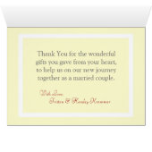 Gevouwen dank U Kaart Geel en Lady Bug (Binnen Horizontaal (Onder))