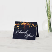 Gevouwen dank U kaart Oak Tree String Lights Night (Voorkant)