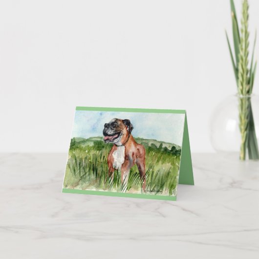 Gevouwen dank u kaart redding bokser, Bentley (Voorkant)