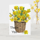 Gevouwen Dank u Wenskaart Kaart (Gele Bloem)