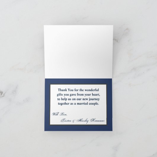 Gevouwen dank voor uw kaart Luchtkracht Klasse A U (Binnen)