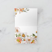 Gevouwen Dankkaart Bloemen Romantische bruiloft Bedankkaart (Binnen)