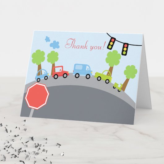 Gevouwen de Auto's van het Gezoem van het gezoem Bedankkaart