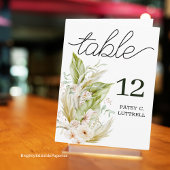 Gevouwen Delicate Pampas Tafelnummer Sjabloon