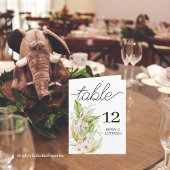 Gevouwen Delicate Pampas Tafelnummer Sjabloon