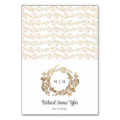 Gevouwen DIY Classic Monogram Gold Crest Place Car Kaart (Voorkant)