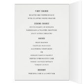 Gevouwen Elegant Goud Bruiloft Menu (Binnen (Links))