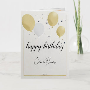 Gevouwen Folie Birthday Kaart