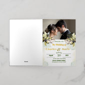 Gevouwen Folie bruiloft uitnodiging Kaart (Buiten Laag)