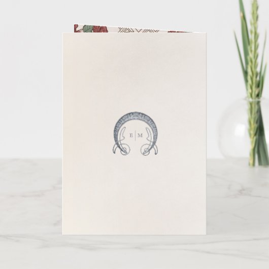 Gevouwen Folie Dank u kaart Art Nouveau (Achterkant)