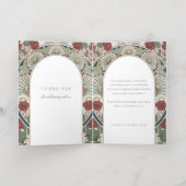 Gevouwen Folie Dank u kaart Art Nouveau (Binnenlaag)