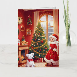 Gevouwen Folie kerst Kaart