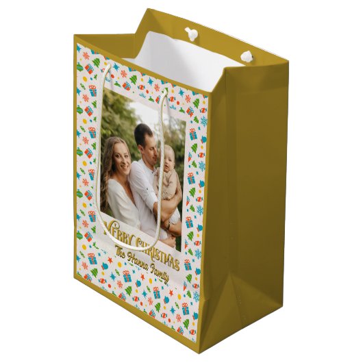 Gevouwen Folie Wenskaart Medium Cadeauzakje (Voorkant Gekanteld)