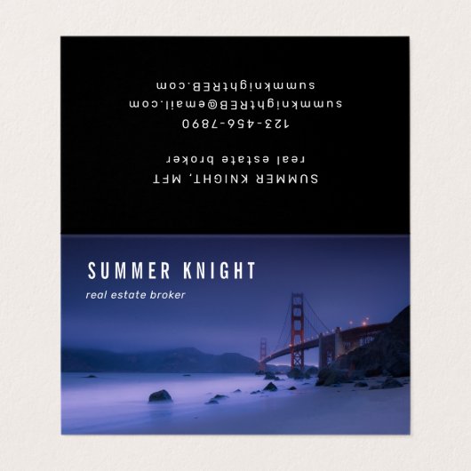 Gevouwen Foto Makelaar makelaar makelaar makelaar  Visitekaartje (Buitenkant ongevouwen)