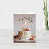 Gevouwen gelukkige verjaardagskaart bedankkaart (Voorkant)