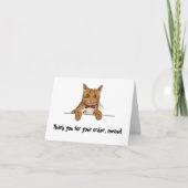 Gevouwen Ginger Kat Dank u Kaart bestellen (Voorkant)
