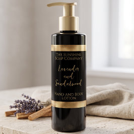 Gevouwen Gouden Folie en Zwarte Cosmetica Fles Lab Rechthoekige Sticker