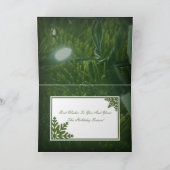 Gevouwen Groen Mercurius Glas & pinecones Kerst C Kaart (Binnen)