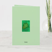 Gevouwen groene harten maart Verjaardag Kaart (Achterkant)