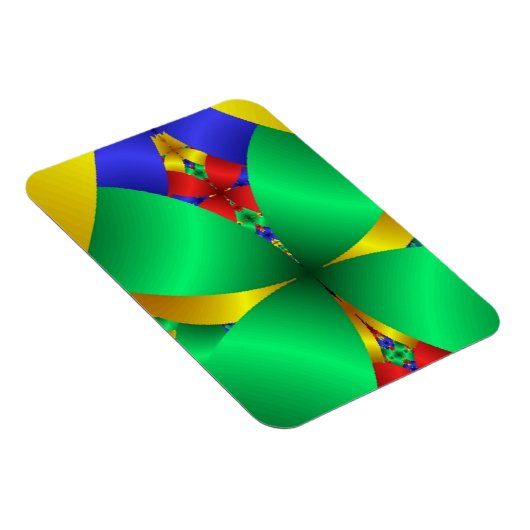 Gevouwen groene keien met goud magneet (Rechterzijde)