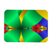 Gevouwen groene keien met goud magneet (Horizontaal)