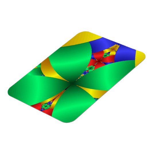 Gevouwen groene keien met goud magneet (Linkerzijde)