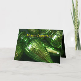 Gevouwen Groene Mercurius Glas Kerst Kaart 2