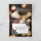 Gevouwen Groene Mercurius Glas Ornament Kerst Kaar Kaart (Binnen)