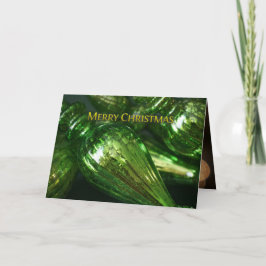 Gevouwen Groene Mercurius Glas Ornament Kerst Kaar Kaart