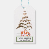 Gevouwen groet cadeaulabel (Voorkant)