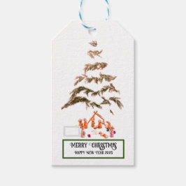 Gevouwen groet cadeaulabel