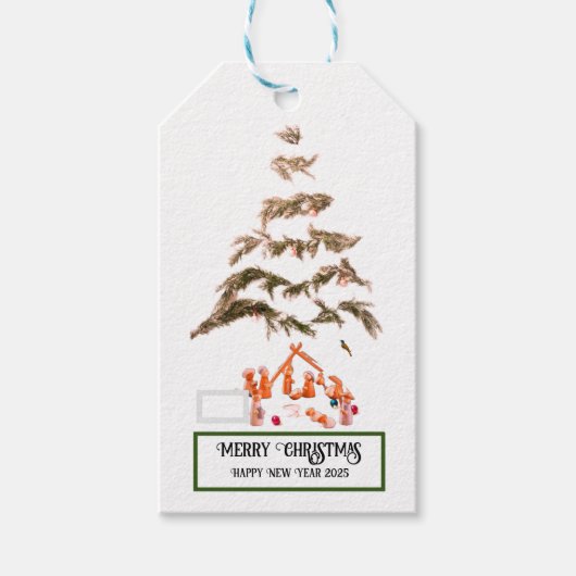 Gevouwen groet cadeaulabel (Voorkant)