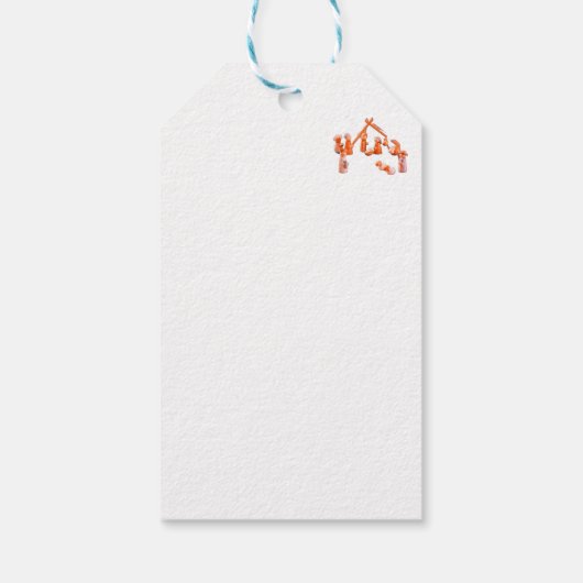 Gevouwen groet cadeaulabel (Achterkant)