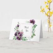 Gevouwen groet Dank u kaart (Gele Bloem)