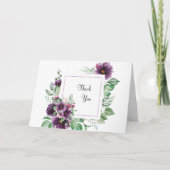 Gevouwen groet Dank u kaart (Voorkant)