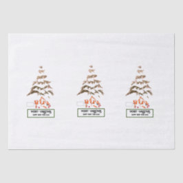 Gevouwen groet tissuepapier