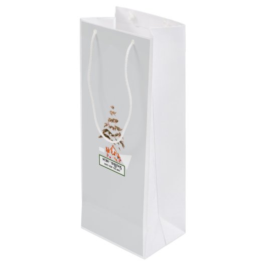 Gevouwen groet wijn cadeautas (Achterkant Gekanteld)