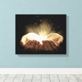 Gevouwen handbedekking Licht Canvas Afdruk (Insitu (Houten vloer))