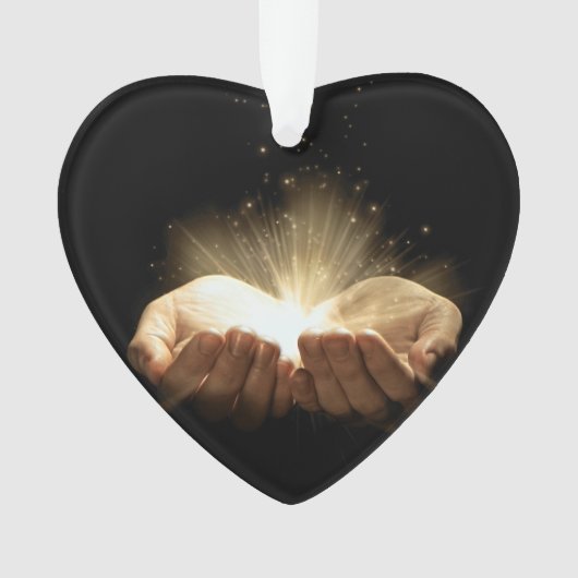 Gevouwen handbedekking Licht Ornament (voorkant)