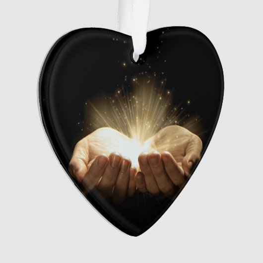 Gevouwen handbedekking Licht Ornament (voorkant)