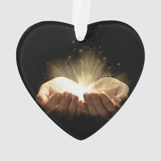 Gevouwen handbedekking Licht Ornament (achterkant)