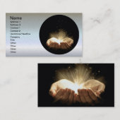 Gevouwen handbedekking Licht Visitekaartje (Voorkant / Achterkant)