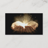 Gevouwen handbedekking Licht Visitekaartje (Achterkant)