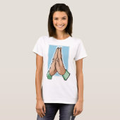 Gevouwen handen t-shirt (Voorkant volledig)