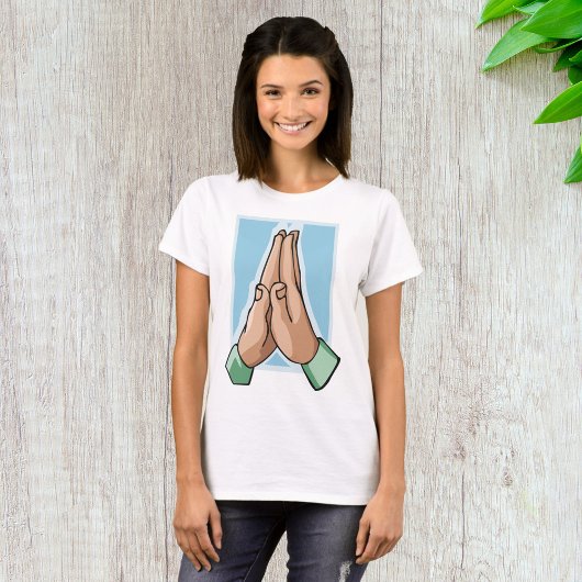 Gevouwen handen t-shirt