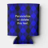 Gevouwen Harlequin-Blue-Black-DRINK KOELBOX Blikjeskoeler (Voorkant)