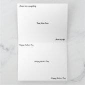 Gevouwen Hart Mam Moederdag Kaart (Binnen)