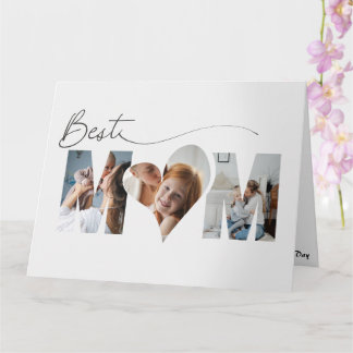 Gevouwen Hart Mam Moederdag Kaart