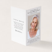 Gevouwen in het liefhebben van Memory Memorial Pra Visitekaartje (Buitenkant)