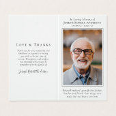 Gevouwen in het liefhebben van Memory Memorial Pra Visitekaartje (Buitenkant ongevouwen)